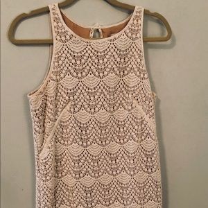 White Lace Loft Dress, Size 2